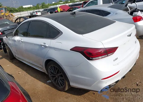 2018 Genesis G80 3.3T Sport z USA, uszkodzony, nr VIN KMHGN4JBXJU222266